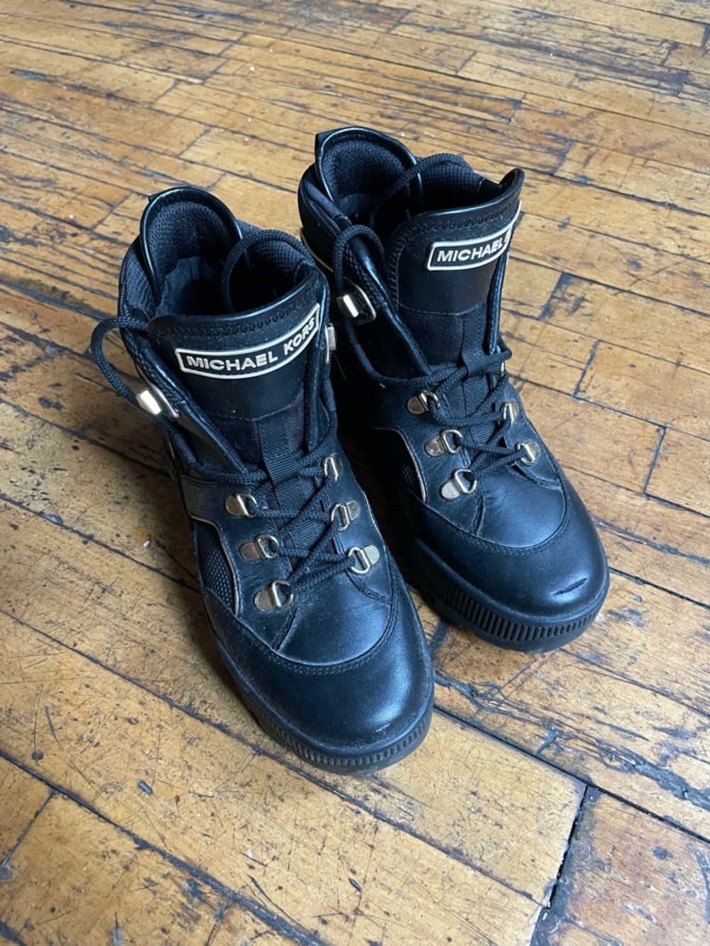 Michael Kors
Brooke Metallic Leather and Scuba Boot